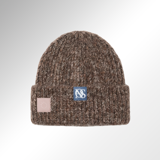 Rib-Knit Cotton-Blend Beyond Symbol Beanie