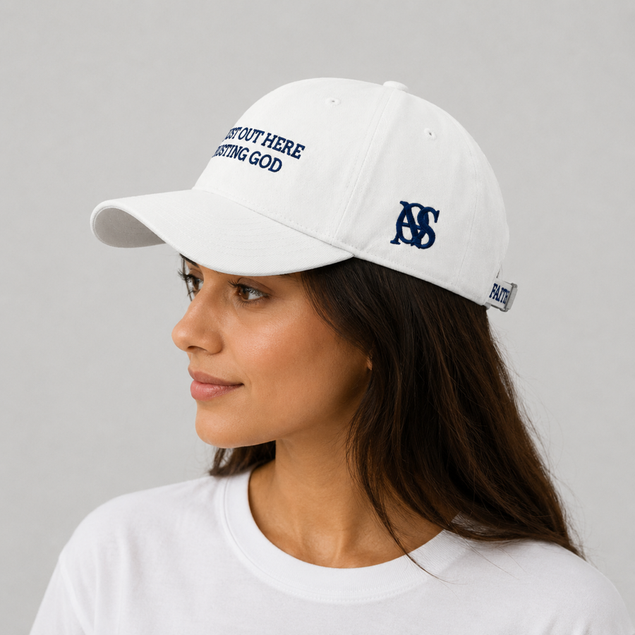 Faith-Embroidered Cotton Cap