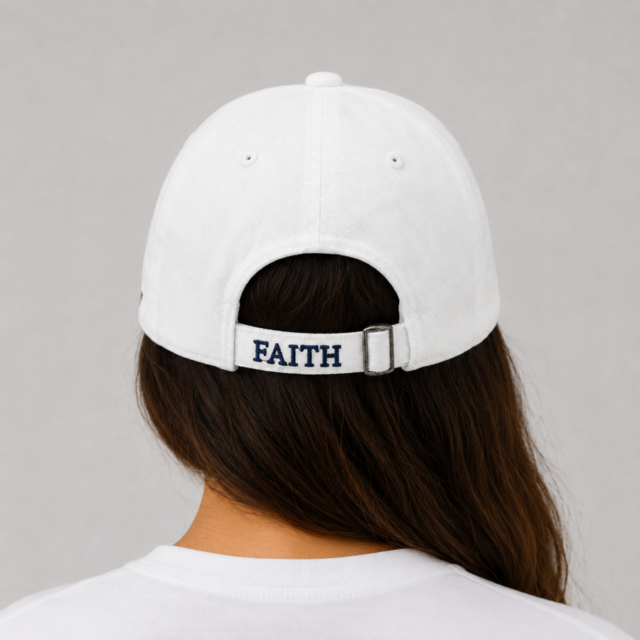 Faith-Embroidered Cotton Cap