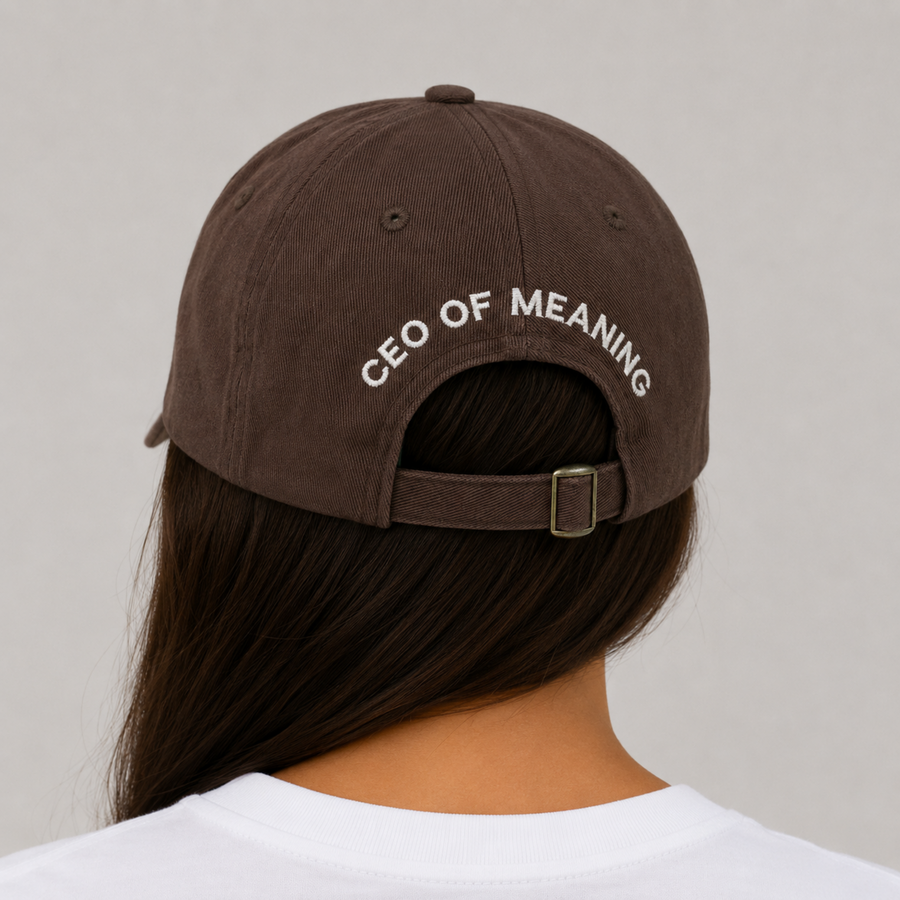 Ceo of meaning-Embroidered Cotton Cap