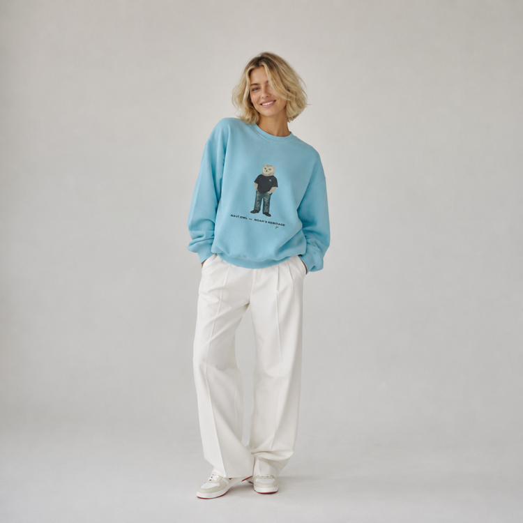 Navi Owl Style Fleece Sweatshirt