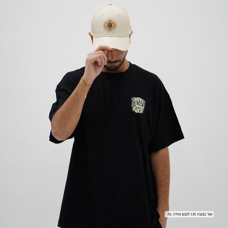 Mid-Oversized Happy Wealth T-Shirt