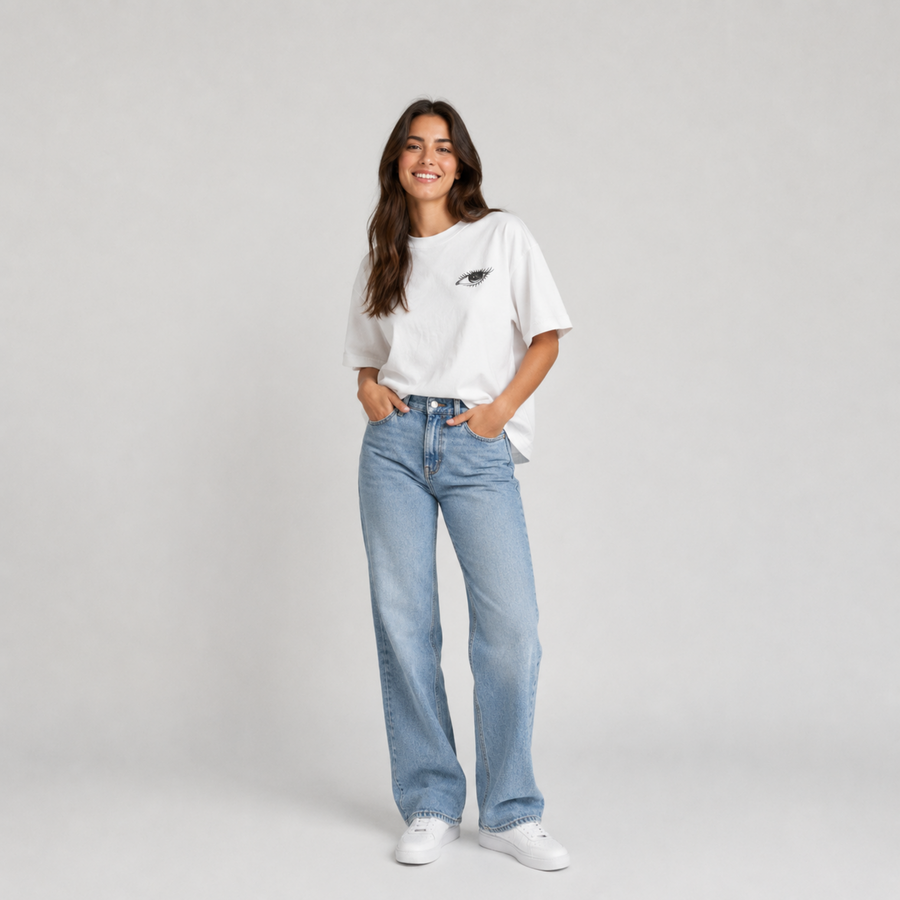 Mid-Oversized Eyes Ahead T-Shirt