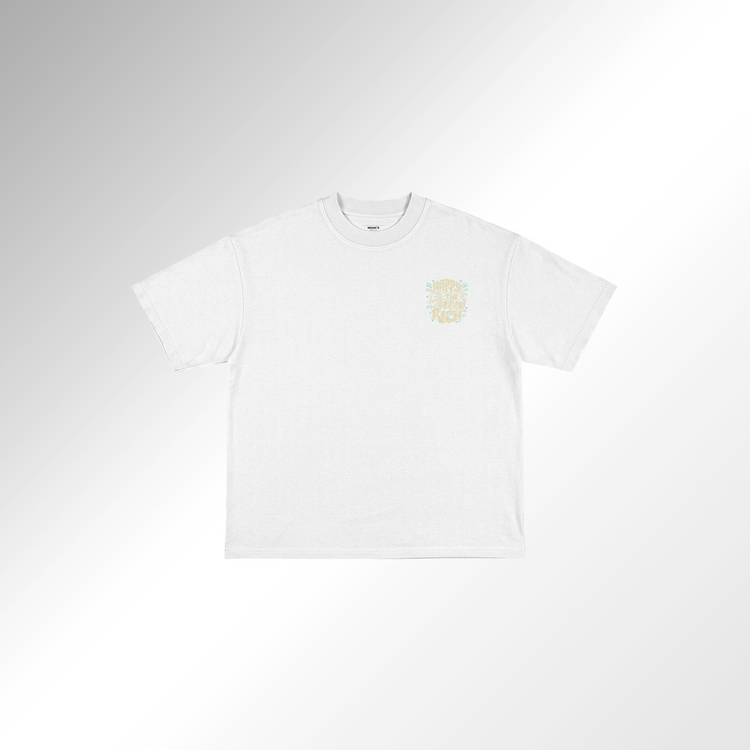 Mid-Oversized Happy Wealth T-Shirt