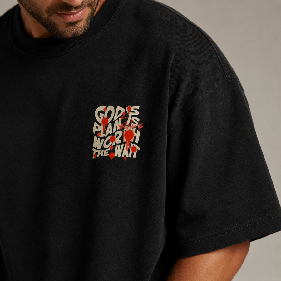 Mid-Oversized Divine Timing T-Shirt