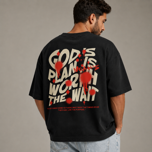 Mid-Oversized Divine Timing T-Shirt
