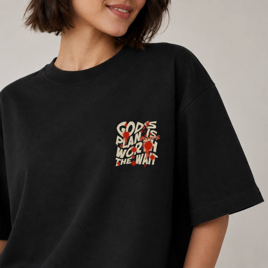 Mid-Oversized Divine Timing T-Shirt