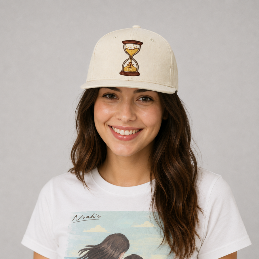 Embroidered-Perfect Timing 199 Flat Brim Cap