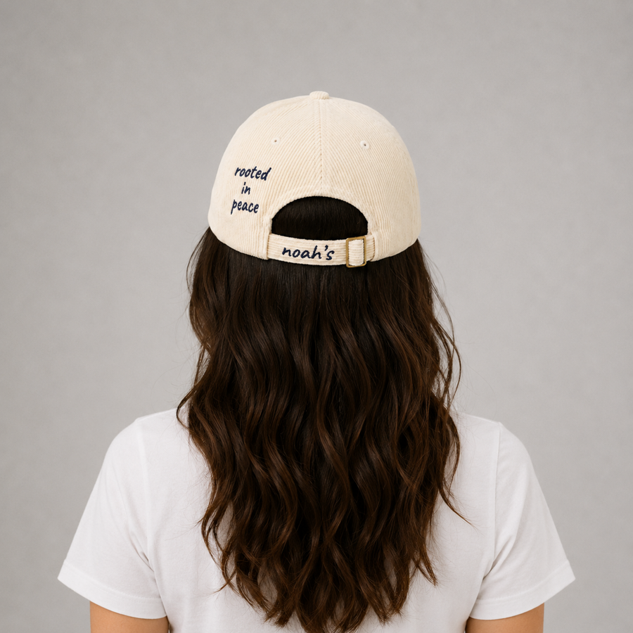 Embroidered-Peace Corduroy Cap