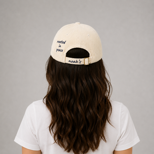 Embroidered-Peace Corduroy Cap