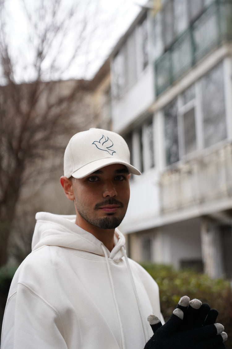 Embroidered-Peace Corduroy Cap