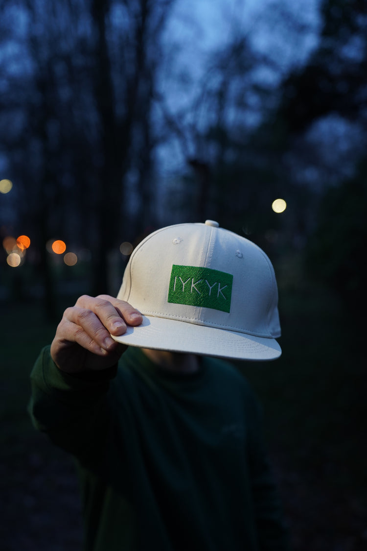 Embroidered-IYKYK flat brim Cap