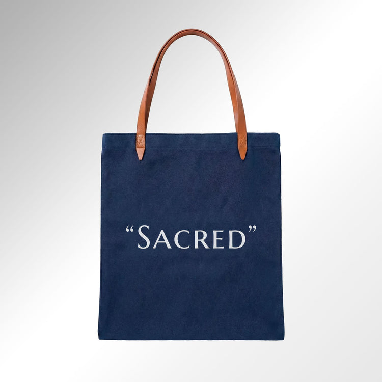 Embroidered Navi Owl Twill Shopper Tote