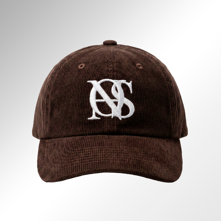 Embroidered-Logo Slogan Corduroy Cap