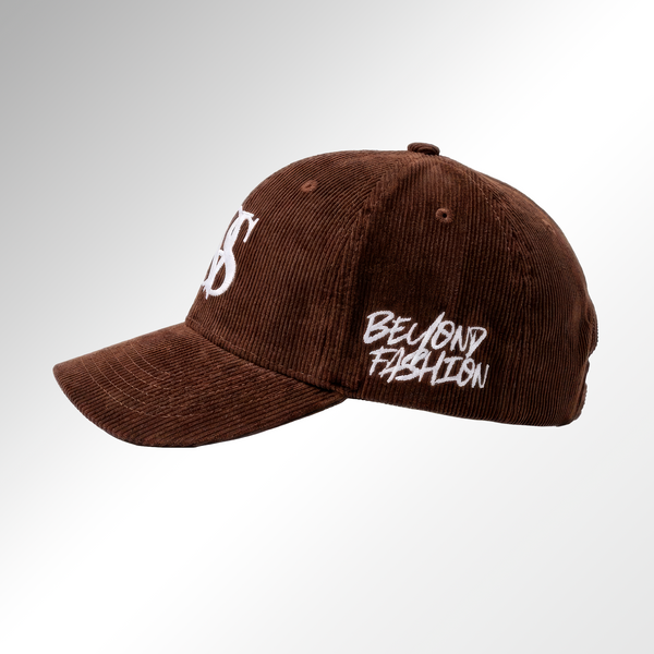 Embroidered-Logo Slogan Corduroy Cap
