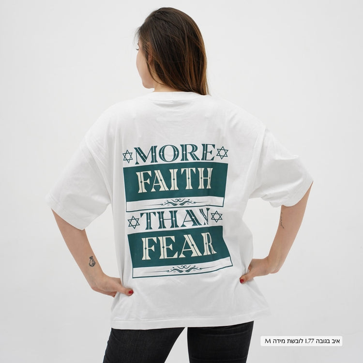 Mid-Oversized Faith Over Fear T-Shirt