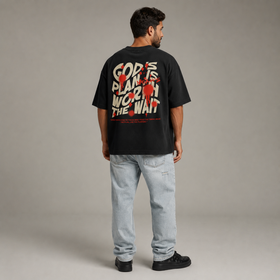Mid-Oversized Divine Timing T-Shirt