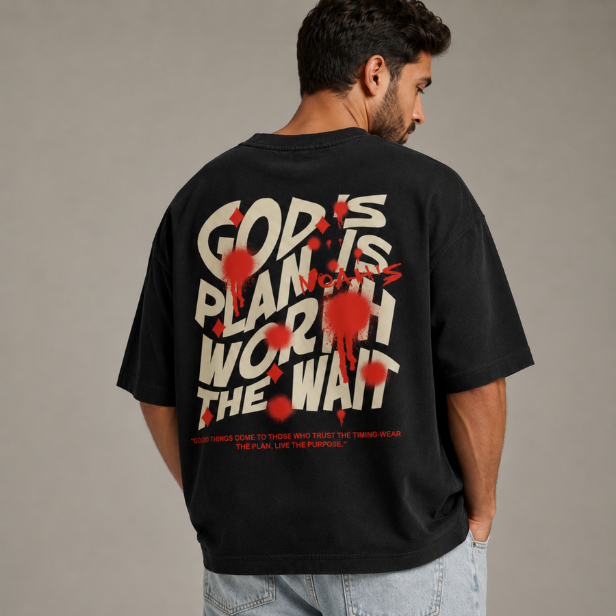 Mid-Oversized Divine Timing T-Shirt