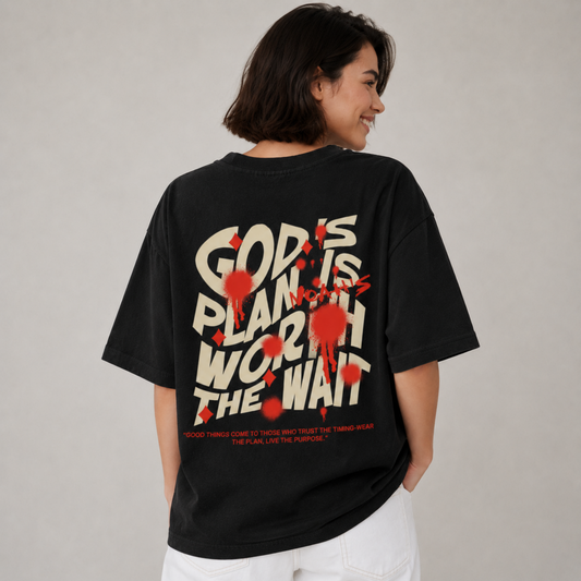 Mid-Oversized Divine Timing T-Shirt