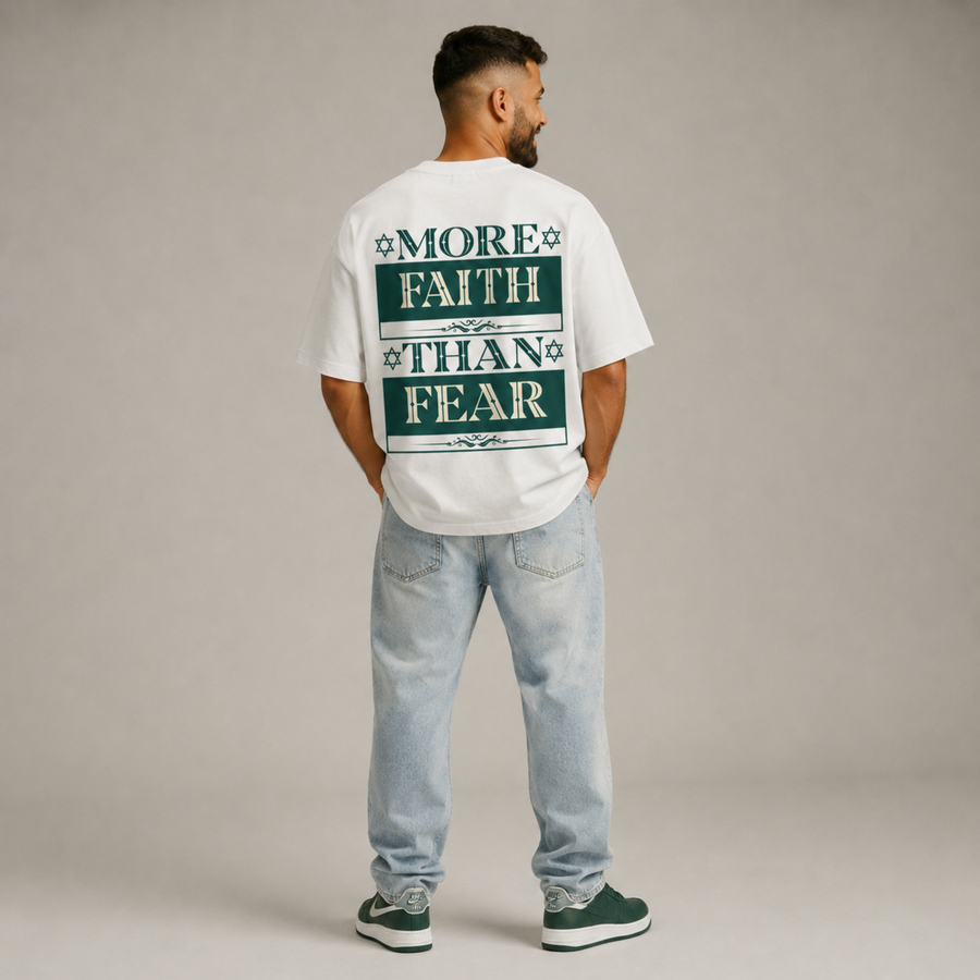 Mid-Oversized Faith Over Fear T-Shirt