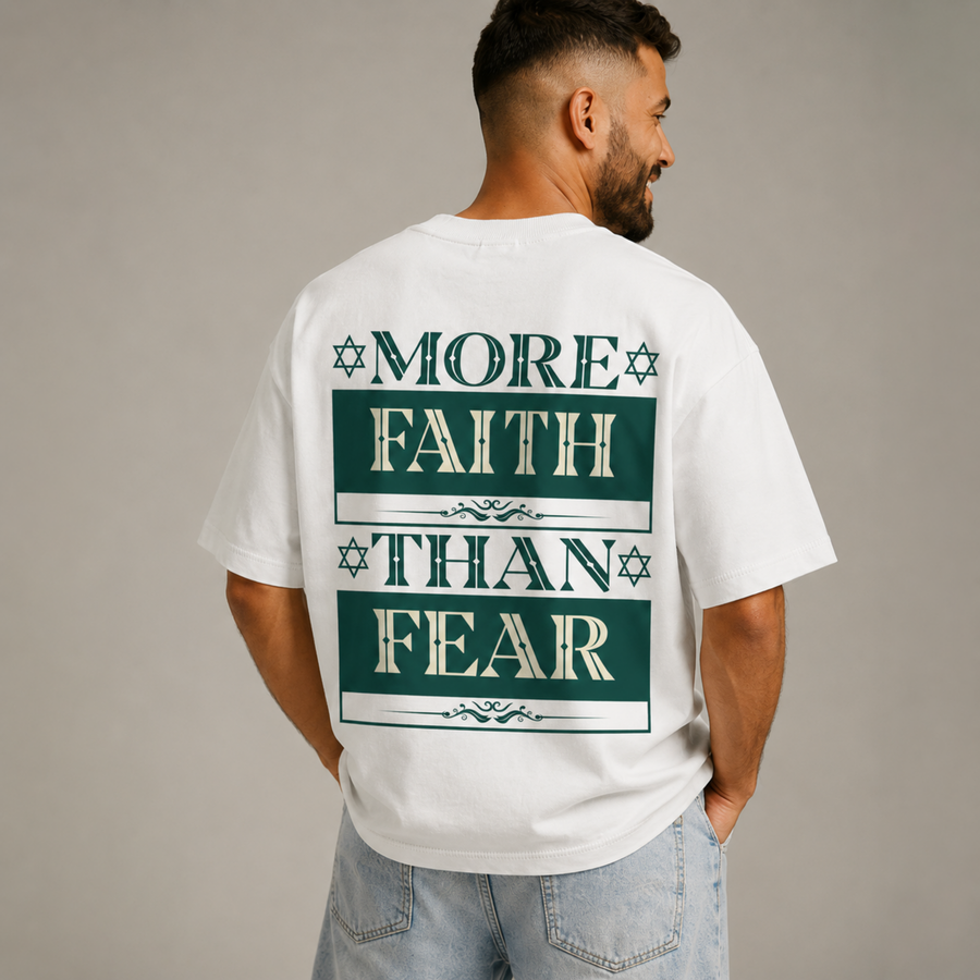 Mid-Oversized Faith Over Fear T-Shirt