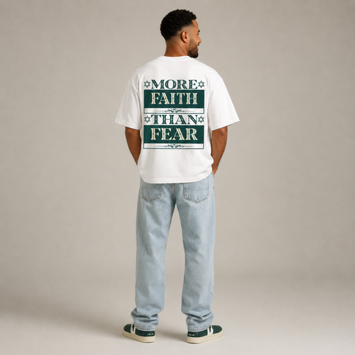 Mid-Oversized Faith Over Fear T-Shirt