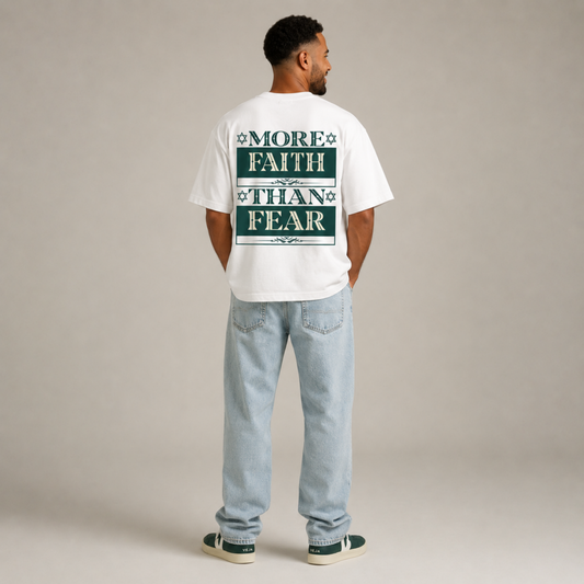 Mid-Oversized Faith Over Fear T-Shirt