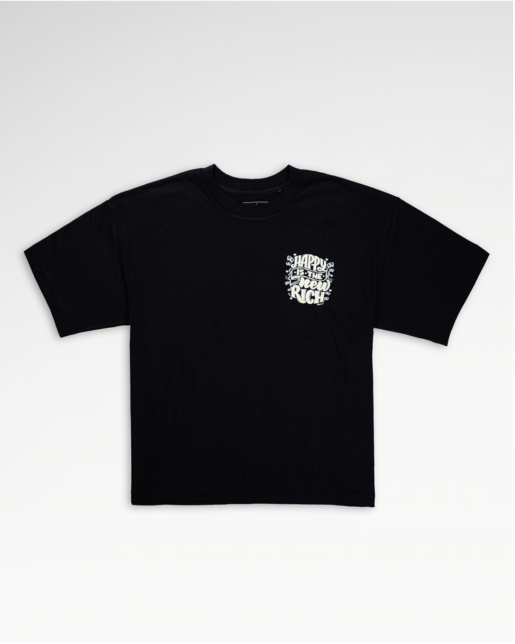 Mid-Oversized Happy Wealth T-Shirt