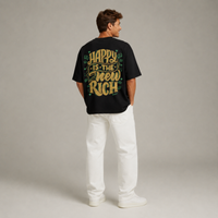 Mid-Oversized Happy Wealth T-Shirt