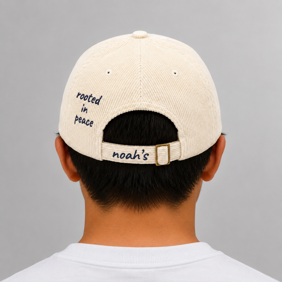 Embroidered-Peace Corduroy Cap