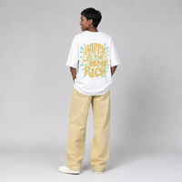 Mid-Oversized Happy Wealth T-Shirt