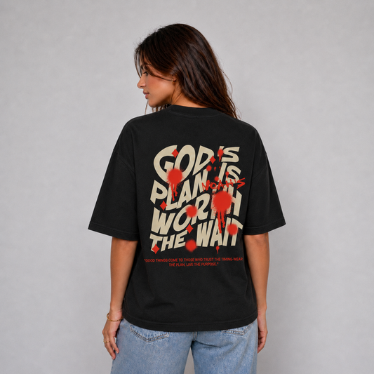 Mid-Oversized Divine Timing T-Shirt