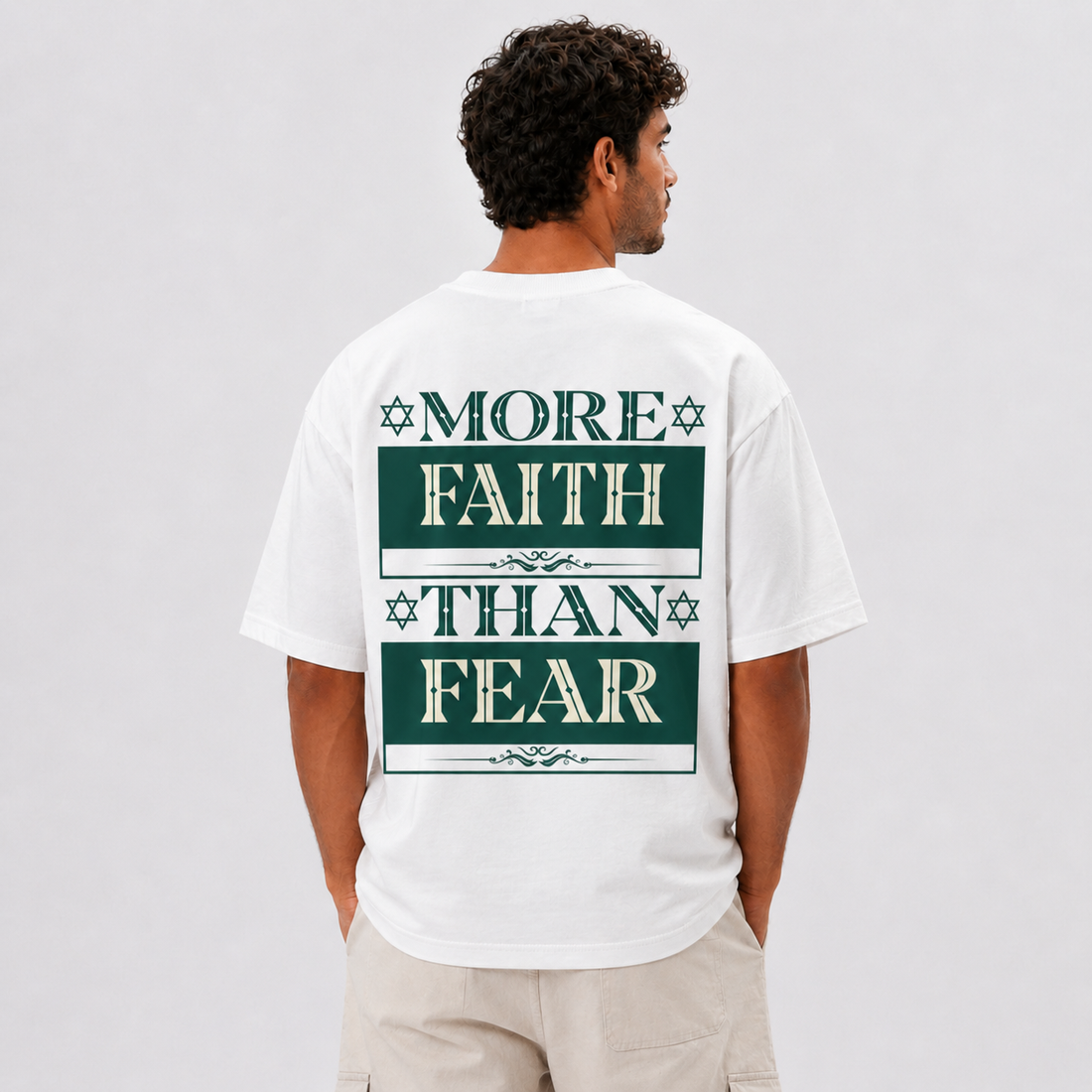 Mid-Oversized Faith Over Fear T-Shirt