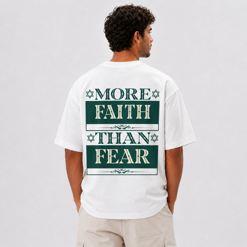 Mid-Oversized Faith Over Fear T-Shirt